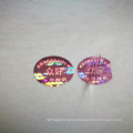 Custom high quality one time use 3D laser hologram seal labels eggshell holographic security packaging stickers